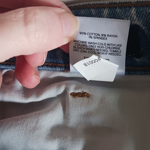 Midrise Blue-Tinted Boyfriend Jeans | Express | Size 6 Petite - Picture 3 of 5